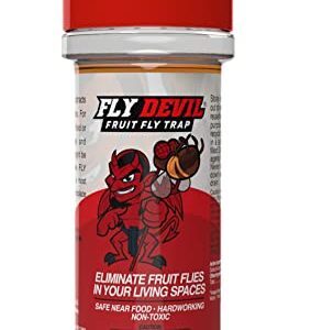 Fruit Fly Trap - Fly Devil - for Indoor Fruit Fly Use - Non-Toxic (2-Pack) Traps Fruit Flies - Fruit Fly Killer