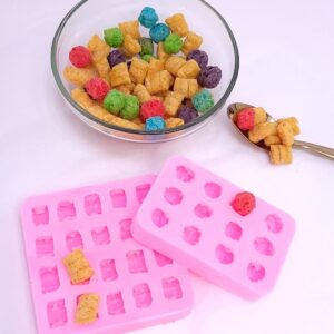 2 pcs Colorful Cereal crunch berries bundle multi cavities cereal mold | Soap | Candle | Mold for Wax | Mold for Resin NC020AB