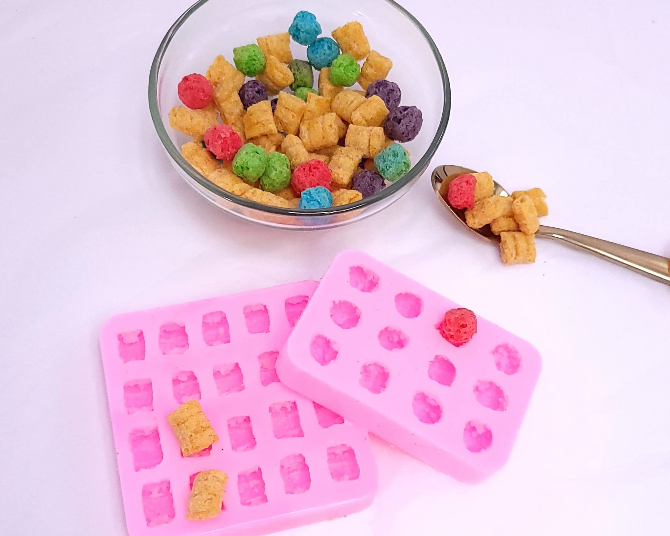 2 pcs Colorful Cereal crunch berries bundle multi cavities cereal mold | Soap | Candle | Mold for Wax | Mold for Resin NC020AB