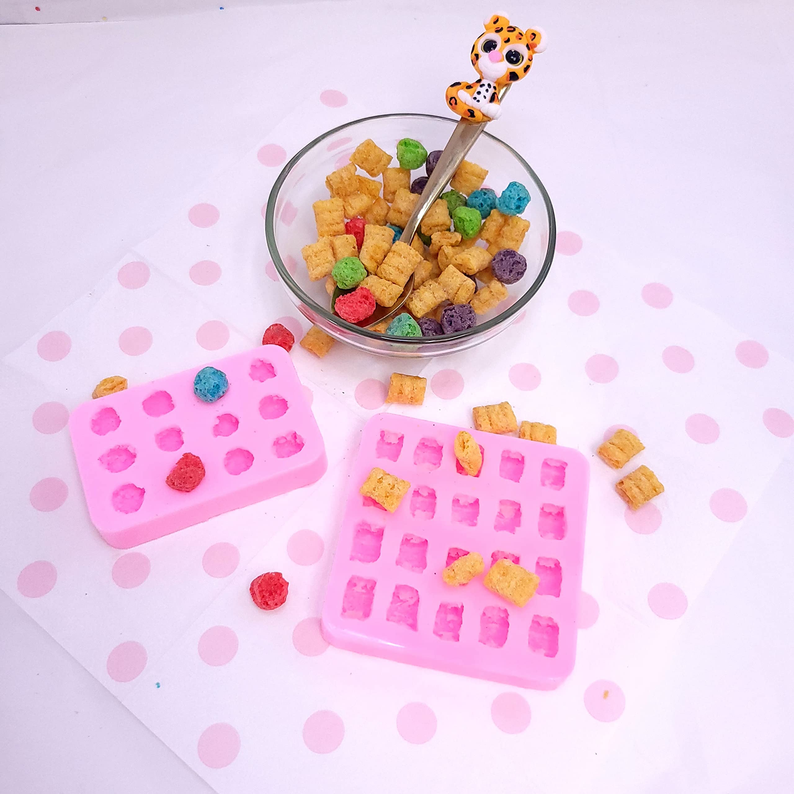 2 pcs Colorful Cereal crunch berries bundle multi cavities cereal mold | Soap | Candle | Mold for Wax | Mold for Resin NC020AB