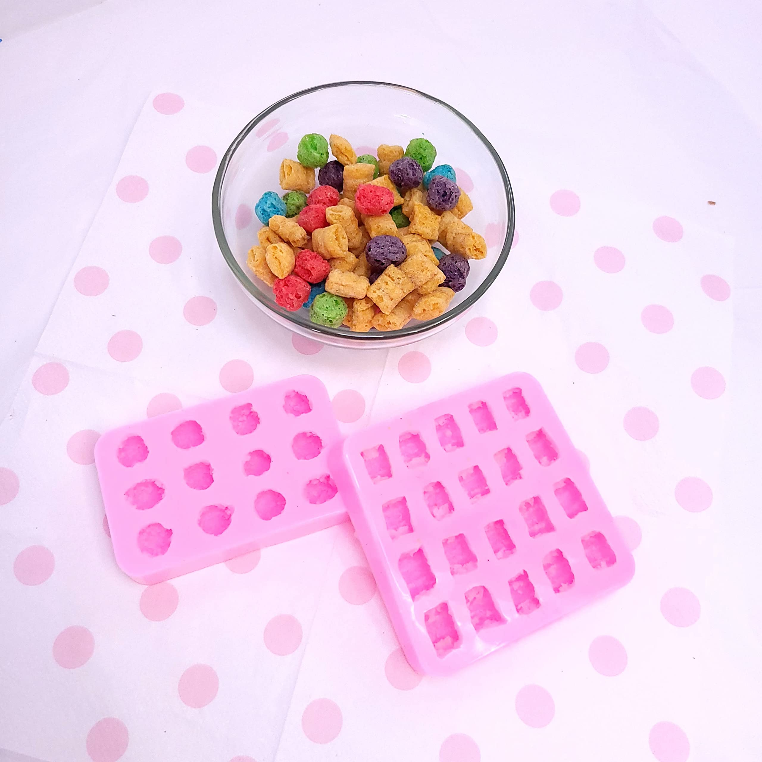 2 pcs Colorful Cereal crunch berries bundle multi cavities cereal mold | Soap | Candle | Mold for Wax | Mold for Resin NC020AB