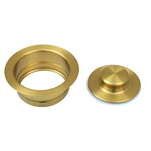 STARSTAR Kitchen Sink Flange Stopper Garbage Disposal Flange for Fit 3-1/2 Inch Standard Sink Drain Hole (Gold)