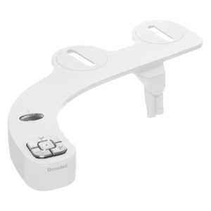 brondell fsp-250 freshspa thinline precision essential bidet attachment for toilet seats with adjustable water pressure, side arm control, thin profile, white (dual nozzles)