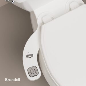 Brondell FSP-250 FreshSpa Thinline Precision Essential Bidet Attachment for Toilet Seats with Adjustable Water Pressure, Side Arm Control, Thin Profile, White (Dual Nozzles)