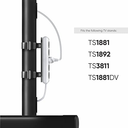 ONKRON Power Strip Surge Protector Mounting Bracket for TS1881 TV Stand Column Diameter 50 mm (APS1881) Black