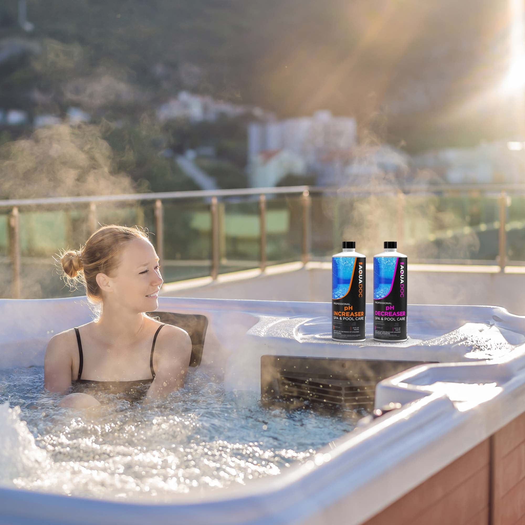 AquaDoc pH Increaser & Decreaser for Hot Tub - pH Up and Down for Hot Tub Spa - Balance Your pH Up and Down Levels - Adjust pH Levels for Indoor & Outdoor Hot Tub Maintenance