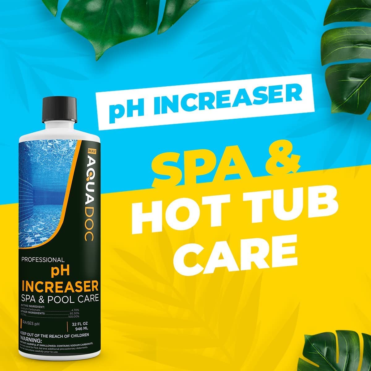 AquaDoc pH Increaser & Decreaser for Hot Tub - pH Up and Down for Hot Tub Spa - Balance Your pH Up and Down Levels - Adjust pH Levels for Indoor & Outdoor Hot Tub Maintenance