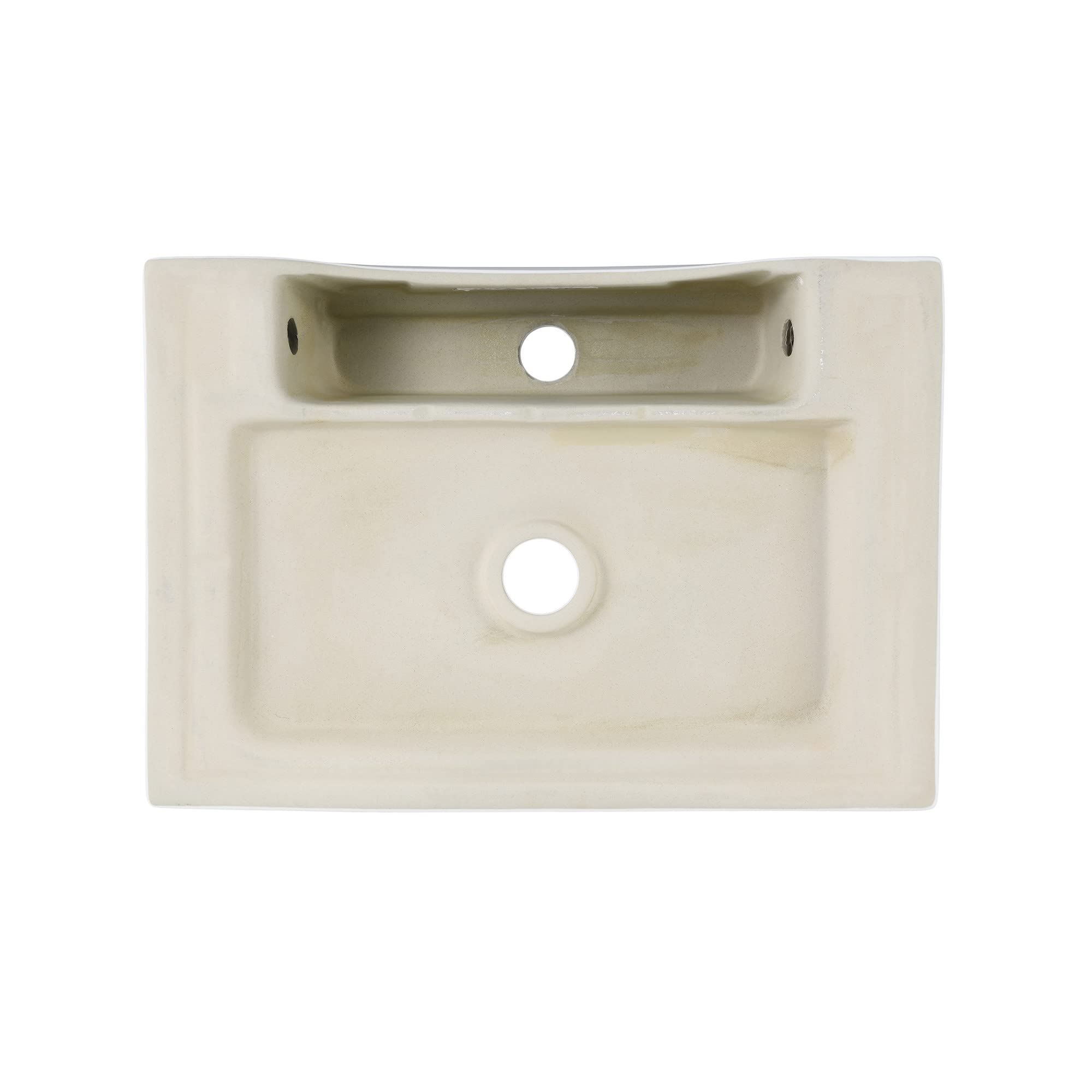 Claire 20 Rectangle Ceramic Vessel Sink, Matte Black