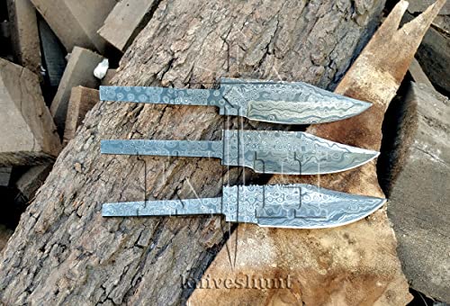 Handmade Damascus Steel Skinner Blank Blades 9 Inches With Twist Pattern