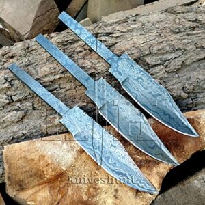Handmade Damascus Steel Skinner Blank Blades 9 Inches With Twist Pattern