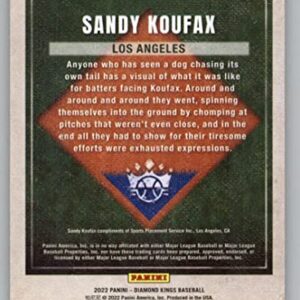 SANDY KOUFAX 2022 Panini Diamond Kings #71 NM+-MT+ MLB Baseball Dodgers