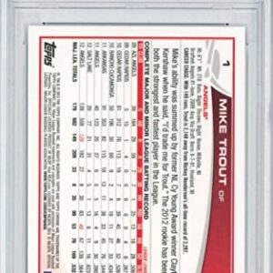 Graded 2013 Topps Chrome Mike Trout #1 Sliding Rookie Cup RC Baseball Card PSA 10 Gem Mint