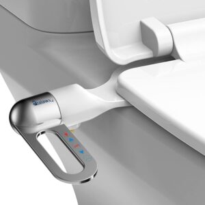bidet toilet seat attachment ultra slim bidet with self cleaning dual nozzle adjustable water non electric bidet fresh water spray for sanitary and feminine wash