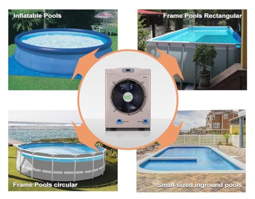 ECOPOOLTECH-Swimming Pool Heat Pump-Swimming Pool Heater-for Above Ground Pools, up to 5000gallons, 14000BTU/hr, Titanium Heat Exchanger.…