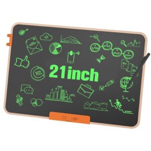 21 inch lcd writing tablet for kids erasable doodle board drawing tablet with lock reusable large doodle pad writing board with pen slots for 3-12 year old kids adults home school