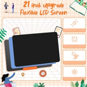 21 Inch LCD Writing Tablet for Kids Erasable Doodle Board Drawing Tablet with Lock Reusable Large Doodle Pad Writing Board with Pen Slots for 3-12 Year Old Kids Adults Home School