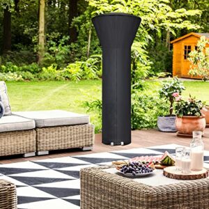 Hayenda Patio Heater Covers, Outdoor Heater Cover with Zipper and Storage Bag Waterproof Covers for Standing Heater, Black 89”Hx33”Dx19”B