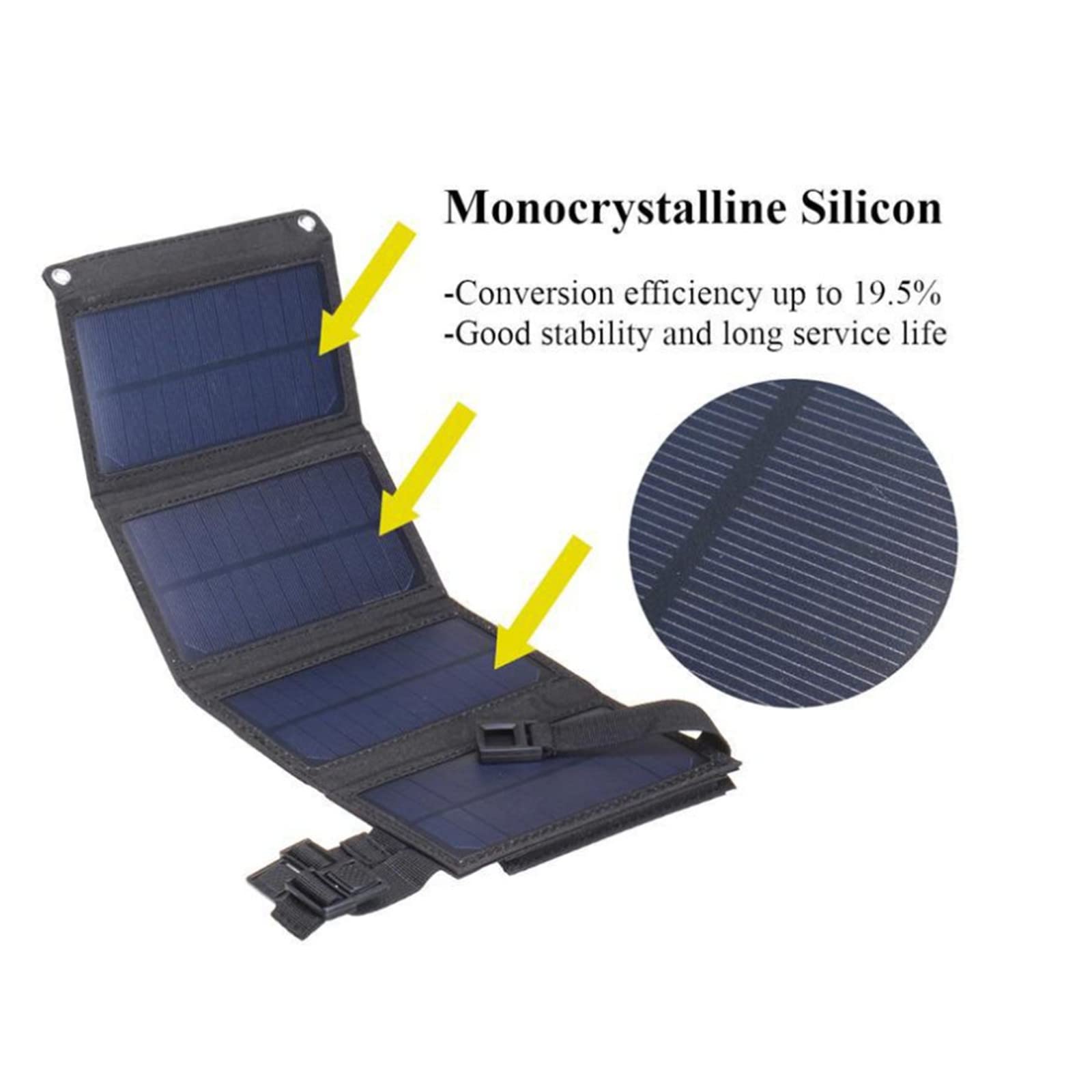 Solar Panels Portable - 10 Wa-tts Solar Panel High-Efficiency Module Monocrystalline Technology Work Mountain Climbing and Camping Outdoor Sports