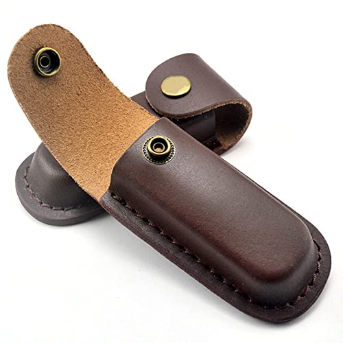 Multitool Sheath, Leather Knife Sheath for Multitools, Pocket Knife Holder Belt Loop Case, Knife Pouch Belt Sheath, Knife Holster for Carrying Folding Knife, Swiss Army Knife, Small Knife (Brown)