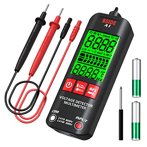 BSIDE Voltage Tester 3-Results Display Non-Contact Voltage Detector Pen, Integrated Multimeter, Dual Range AC 6V-1000V/90V-1000V Electrical Sensor V-Alert Live Wire Tester