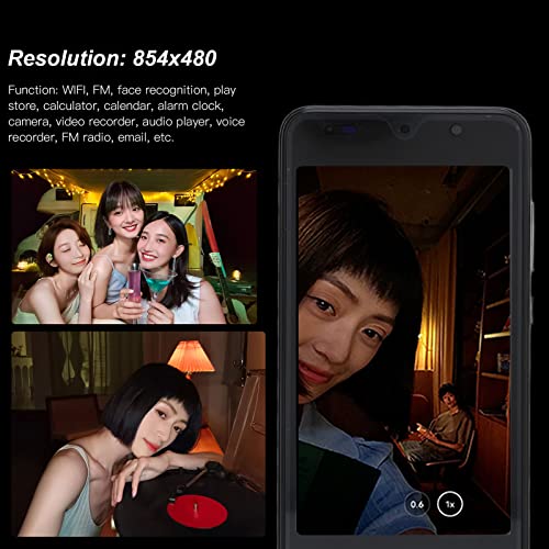 Gaeirt Smart Cellphone, Dual Sim Cell Phone Face Recognition 2200mAh Lithium Ion Battery Dual Cameras 5.0 inch HD Screen for Surfing Internet(Black)