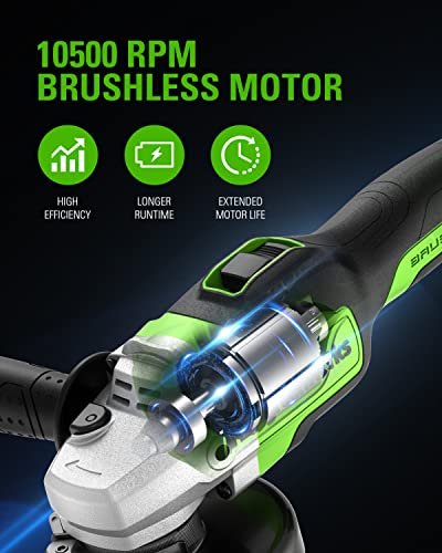 Greenworks 24V Brushless Angle Grinder with 4Ah USB (Power Bank) Battery and Charger