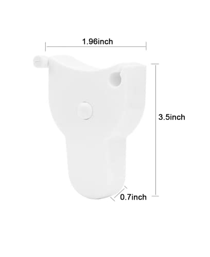 Automatic Retractable Body Measure Tape - 60 inch Telescopic Self Measuring Tape for Body Measurement and Weight Loss, Lock Pin and Push-Button Sewing Tapes-YAWALL(White)