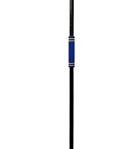 Xifando Four-Section Rod Long-Handled Broom,Heavy-Duty Broom, Angle Broom for Outdoor/Indoor（Black+Blue）