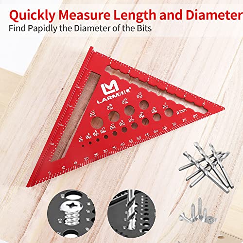 Rafter Square 7 Inch and Framing Square 12 Inch Carpenter Square Set, Square Tool Woodworking Square, Aluminum Rafter Square for Woodworking