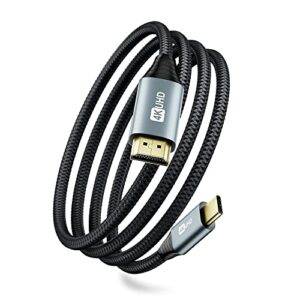 fastdot usb c to hdmi cable 6ft/1.8m (4k@30hz), thunderbolt 3 compatible usb type c hdmi cable compatible for macbook pro macbook air ipad pro imac chromebook pixel