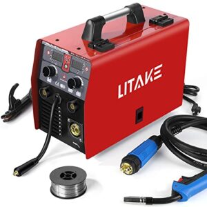 litake 3 in 1 digital mig welder, 200amp 110/220v dual voltage welding machine，suitable for mig(2t/4t)/lift tig/stick