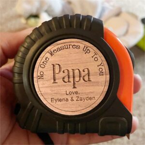 personalized tape measures fathers day gifts，gift for dad, custom engraved tape measure, personalized gifts for men, step dad or bonus dad gift, carpenter gift