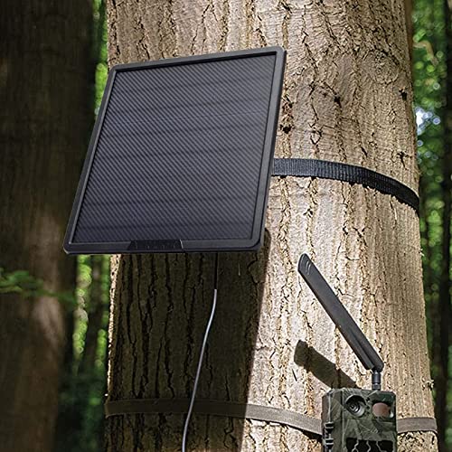 X-TRACKER Trail Camera Solar Panel, 10W Solar Panel Battery Charger Kit 12V/9V/6V with Build-in 25000mAH Rechargeable Lithium Battery IP66 Waterproof Hunting Accessory (Weather Resistant)