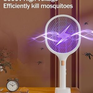 Bug Zapper Racket, Electric Fly Swatter, 2 in 1 Swatter Zapper, Mosiller Bug Zapper with 3-Layer Safety Mesh, Fruit Fly Swatter Electric Zapper, Indoor Bug Zapper for Home