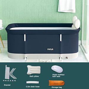 Foldable Ice Bath Tub Cold Plunge Tub for Adults 47 Inch Portable Hot SPA Bath Tub Bathtub Concise