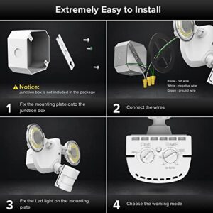 SANSI 4000LM Motion Sensor Outdoor Light 30W LED Flood Lights Outdoor with Ceramic Tech., 5000K Dusk to Dawn Security Light,320 Degree Wide Angle Illumination for Garage Yard Patio Bright Pro Series