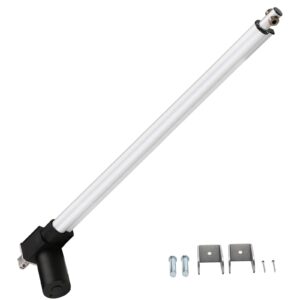 jqdml 32 inch 32" long stroke linear actuator 24v 1320lbs/6000n heavy duty speed 0.2"/sec electric actuator with mounting brackets for massage bed, table lift, window opener,door opener