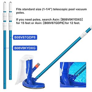 CKE 2022 Upgraded Portable Pool Vacuum Jet Underwater Cleaner W/Brush Bag, Handheld Pool Vacuums Swimming Portable Pool Mini Jet Vacuum Pool Cleaner Pool Spa Jet Vac for Above Ground Pool Vacuum Head