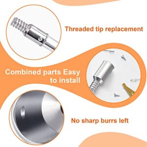 Neatbuddy Threaded Tip Replacement Repair Kit,Aluminum Threaded Handle Tips for 3/4 inch (0.8 inch) Wood or Metal Poles 1 Set