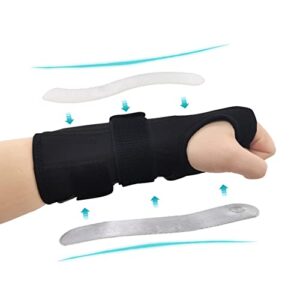 wrist brace for carpal tunnel, wrist support brace with splints, hand wrist support brace for women & men, for pain relief for arthritis, tendonitis, sprains, wrist pain, sports (black right hand, m)