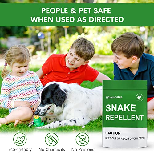 Whemoalus Snake Repellent for Yard Powerful, Snake Away Repellent for Outdoors, Snake Repellent for Outdoors Pet Safe,Keep Snakes Away Repellent for Yard, Rattlesnake Repellent for Home 8 Balls/Bag