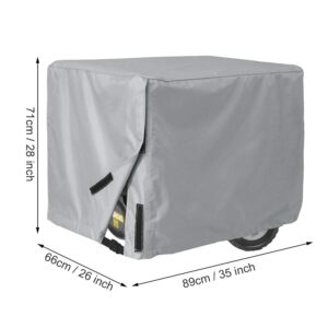 Yunnyp 35 x 26 x 28in Generator Cover with Storage Bag Waterproof Dust-proof Cover for Universal Portable Generators