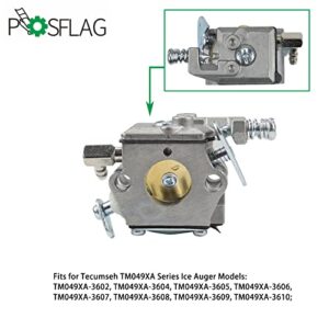 POSFLAG Carburetor Kit Replaces Tecumseh 640347 640347A for Tecumseh TC200 TC300 TM049XA 2 Cycle Vertical Engine