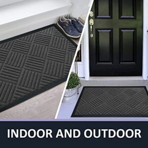 2 Pack Front Door Mats Outdoor Indoor 30x18, Heavy Duty Outside Door Mats for Outside Entry Inside, Welcome Mats Outdoor Non Slip Entryway Rug, Doormat Outdoor Mats for Patio Home Entrance Waterproof