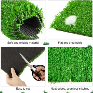 24 Pieces Synthetic Artificial Grass Turf Grass Square Shaped Mat 12 x 12 Inch Garden Grass Tiles Fake Grass Patches DIY Grass Decoration Miniature Grass for Craft Dogs Indoor Outdoor Lawn Decoration