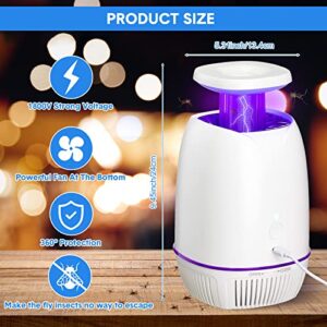 2 Pieces Mosquito Zapper Indoor Electric Bug Zapper Mosquito Lamp Trap Electric Insect Killer Fly Insects Trap with UV Light Attractant and Strong Fan for Home Restaurant Office Camping