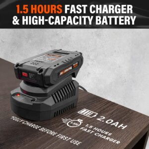 Berserker 20V Cordless 11/16" SDS-Plus Rotary Hammer Drill with 2.0Ah Lithium-Ion Battery Operated and Fast Charger, 2 Functions Variable Speed Sub-Compact Rotomartillo-Including 3 Drill Bits