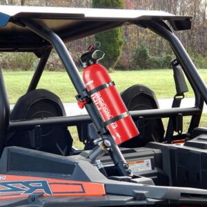 Z8LED UTV Fire Extinguisher Mount/Adjustable Roll Bar Fire Extinguisher Mount Holder for 1.75''-2'' Roll Bar Compatible with UTV Polaris RZR Ranger Camper Van(Aluminum Alloy, Quick Release)