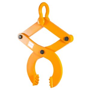 VEVOR Pallet Puller, 1T/2205 LBS Heavy Duty Steel Single Scissor Yellow Clamp, 4.3 Inch Jaw Opening and 0.5 Inch Jaw Height, Hook Pulling Hoisting Tool for Forklift Chain, Yellow