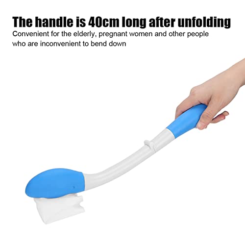 Toilet Aid Wiper, Toilet Tissue Aids Long Handle Reach Comfort Bottom Wiper Self Assist Bathroom Bottom Butt Wipe Helper Wand Comfort Wipe Tool for Pregnant After Surgery Seniors Arm Handicap